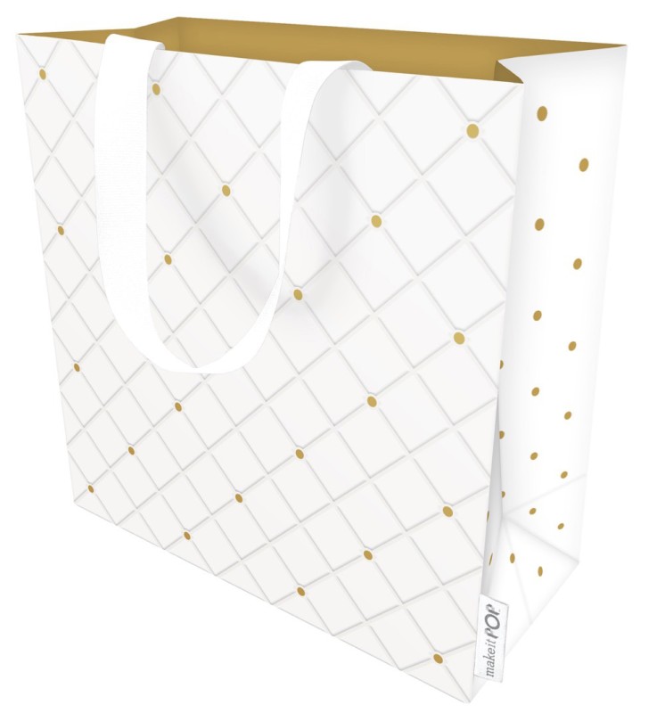 Gift Bag (Medium): Quilted Pearl