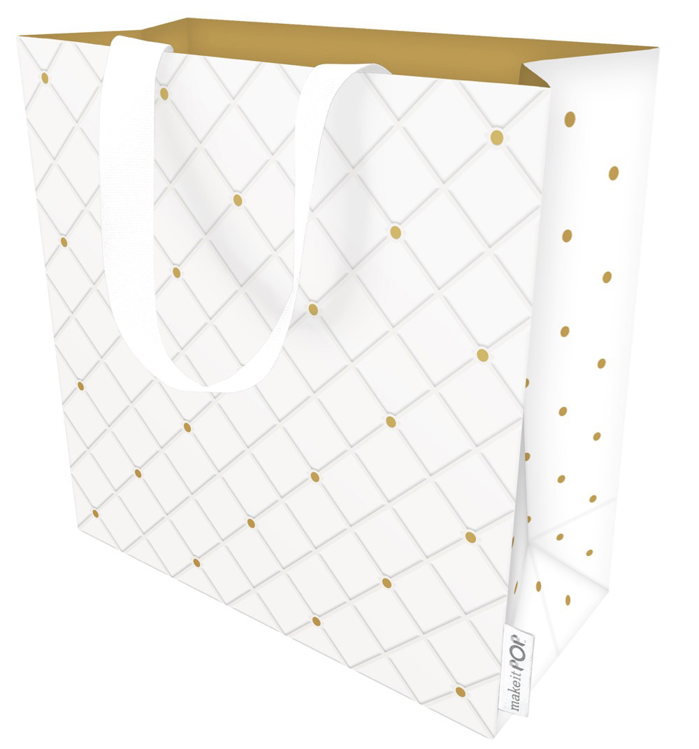 Gift Bag (Large): Quilted Pearl