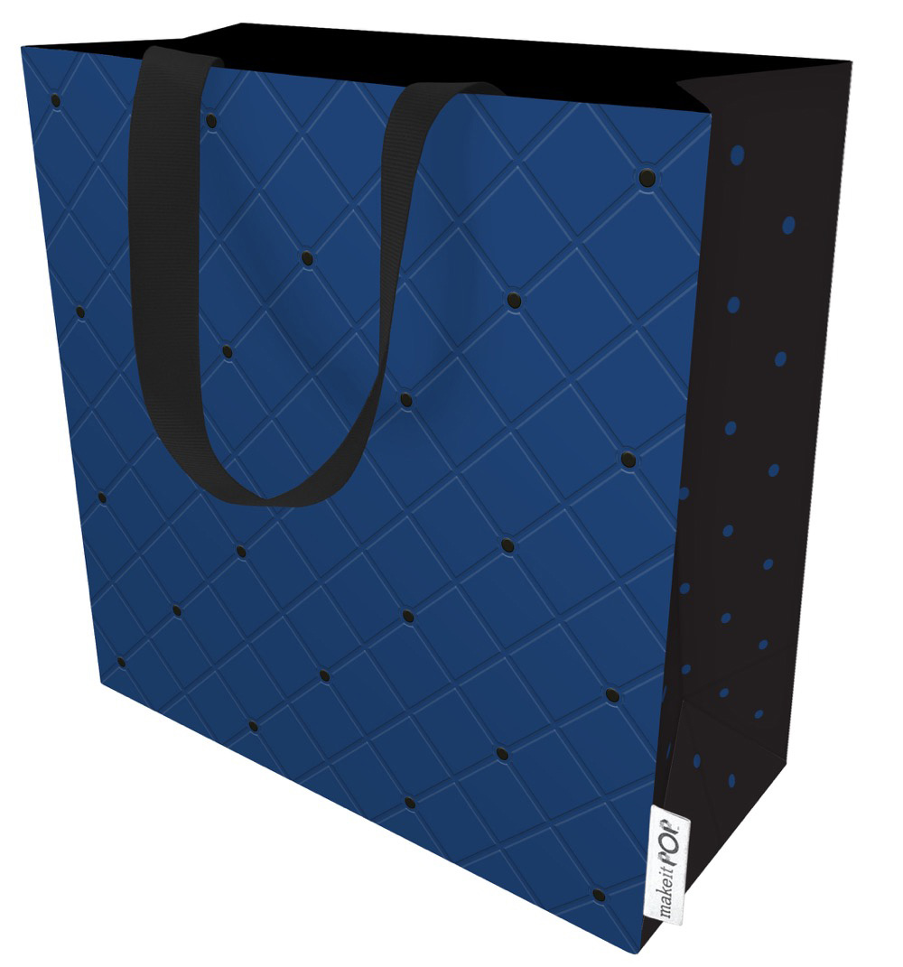 Gift Bag (Large): Quilted Navy