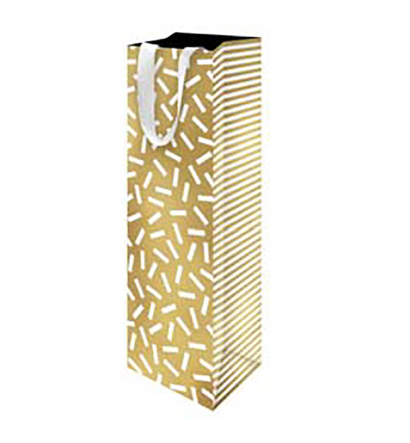 Gift Bag (Bottle): Confetti On Gold