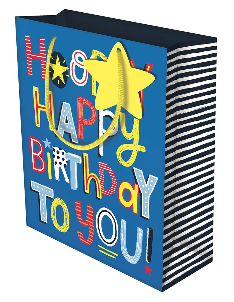 Gift Bag (Medium): Hooray Birthday Blue