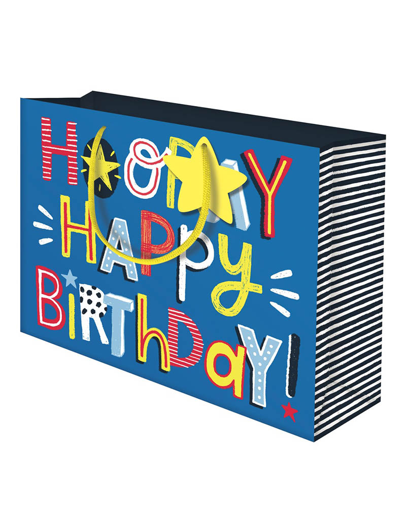 Gift Bag (Shopper): Hooray Birthday Blue