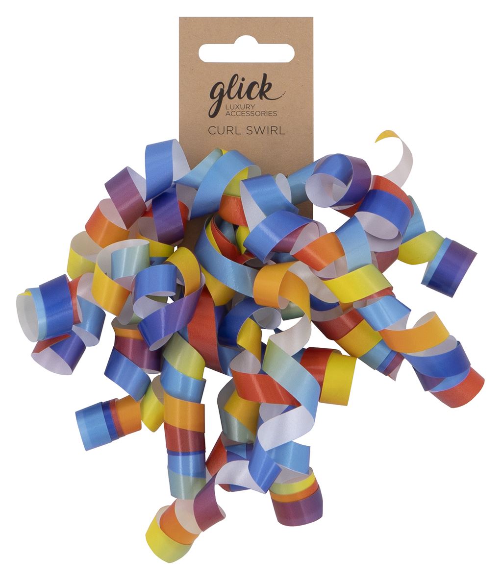 Bow: Curl Swirl Rainbow