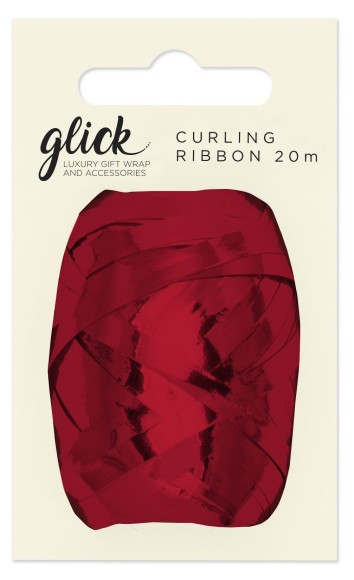 Ribbon: Curling Metallic Red