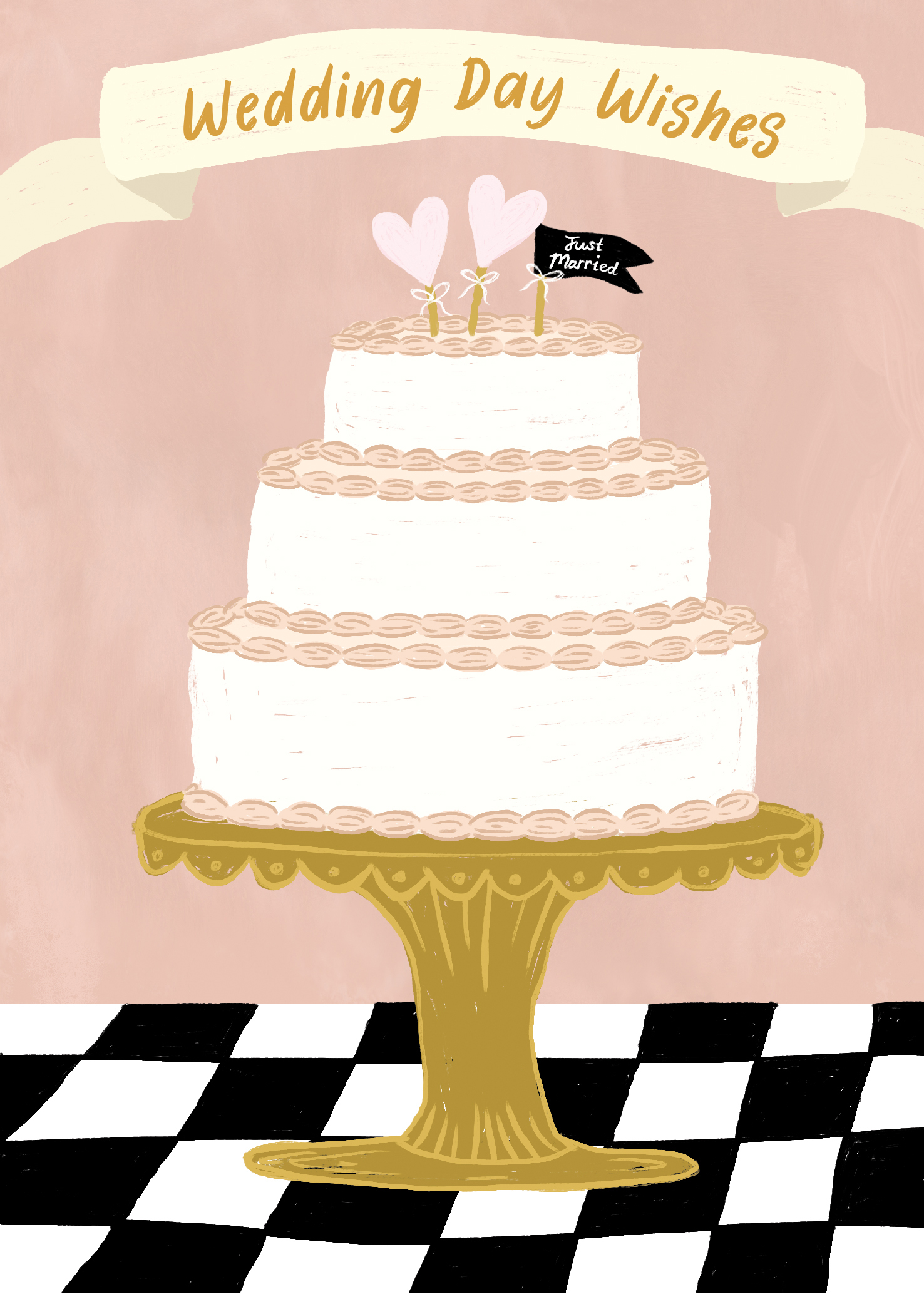 Wedding Day Wishes Cake