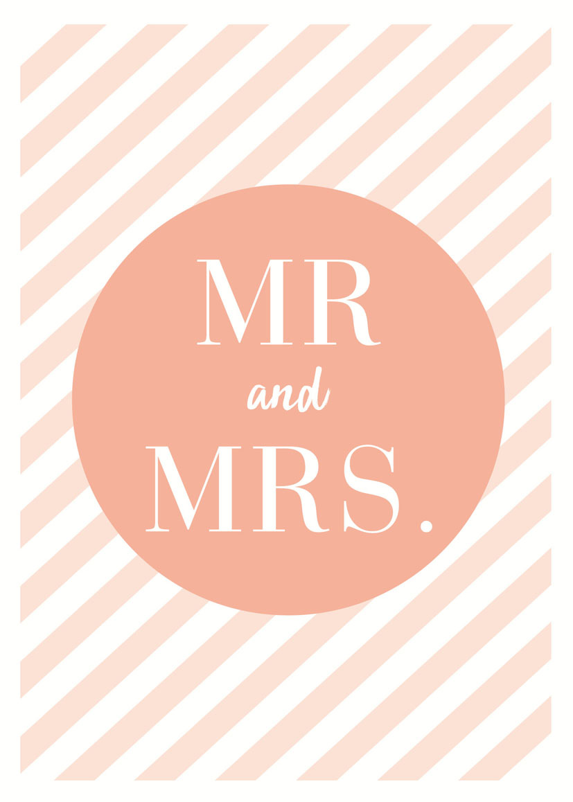 Wedding Mr And Mrs Peach