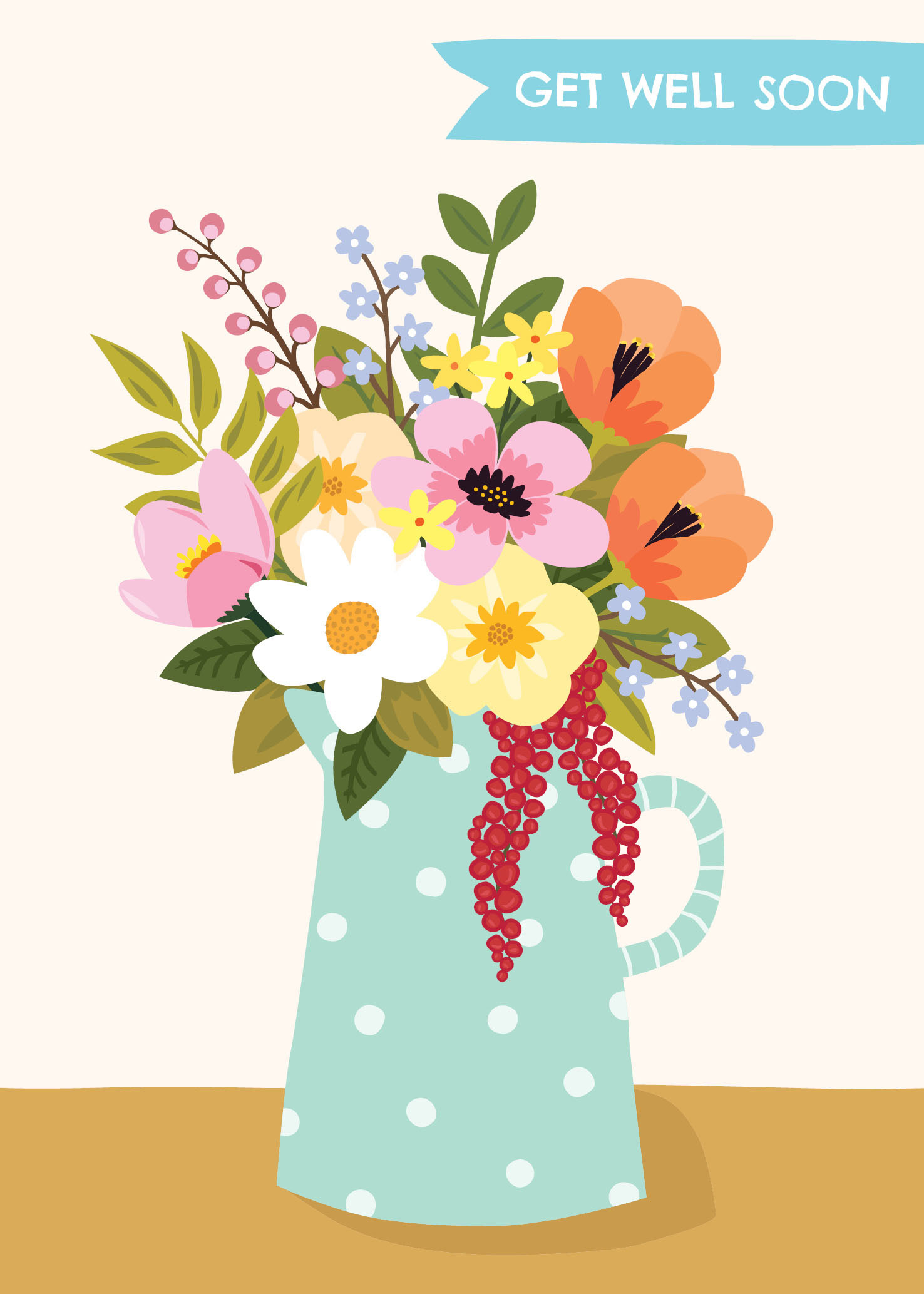 Get Well Soon Jug Of Flowers