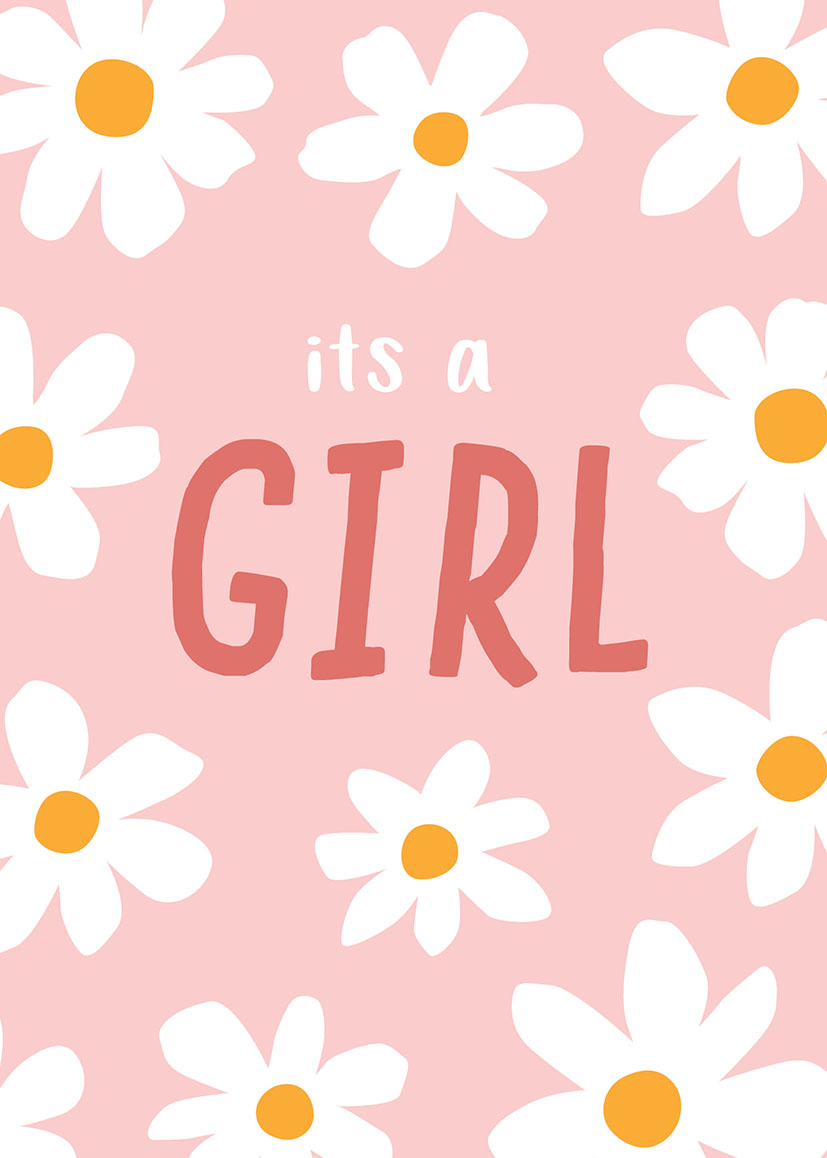 Baby Girl Daisies On Pink