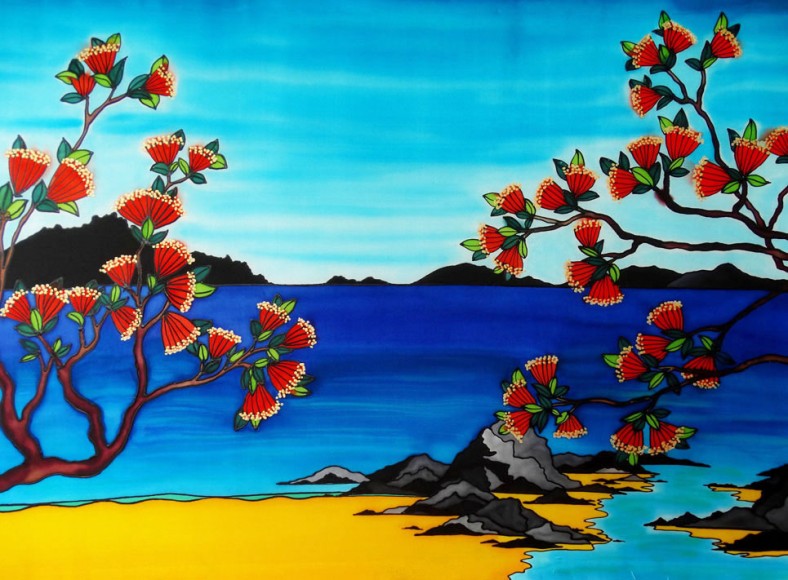 Jo May: Pohutukawa Beach
