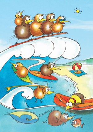 Kiwi Kartoons: Surfs Up  Kiwi