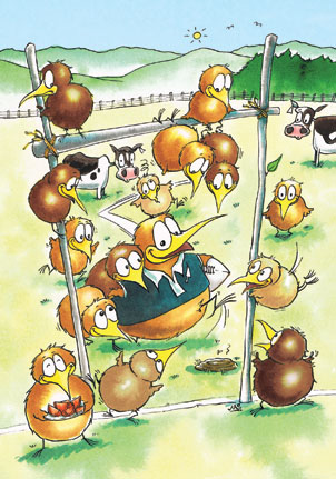 Kiwi Kartoons: Rugby Rules Kiw