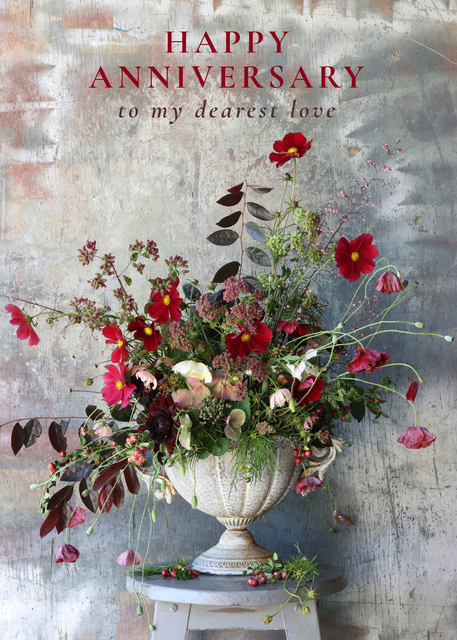 Kate W: Annivers Wife Red Vase