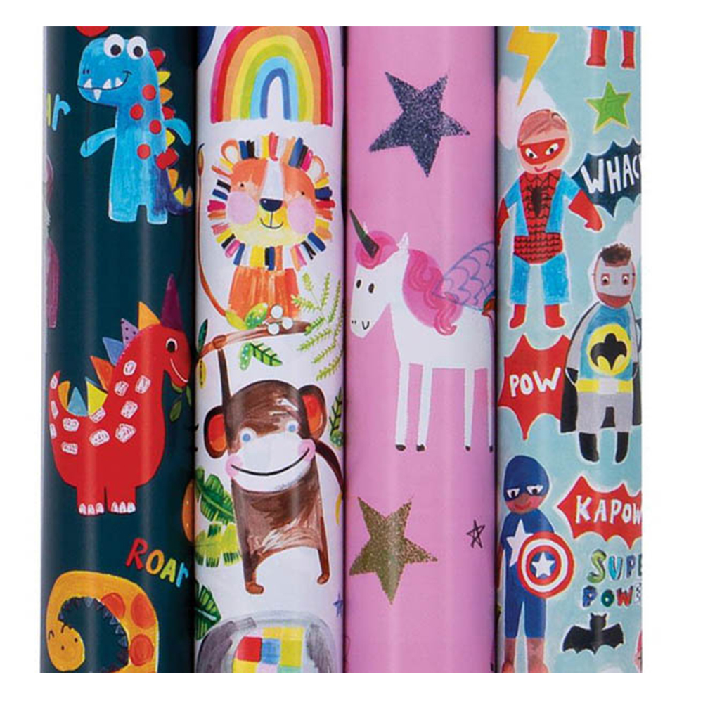 Roll Wrap (2M): Childrens 5 Assorted Designs
