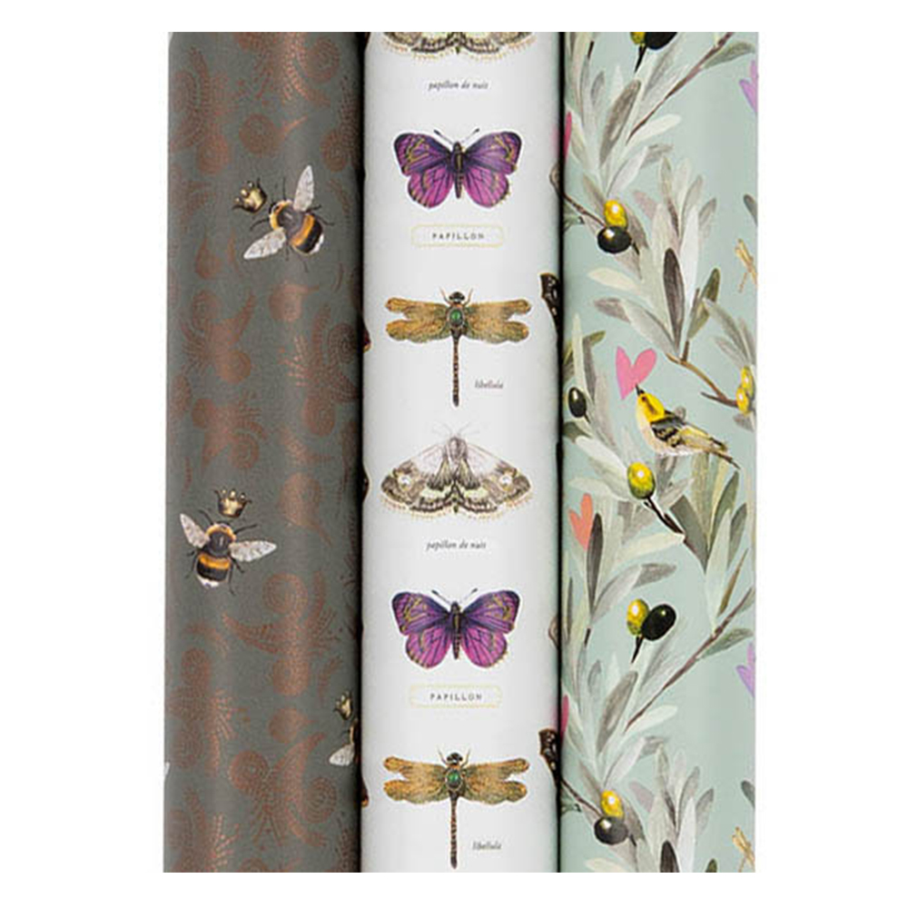 Roll Wrap (4M): Stephanie Davies 3 Assorted Designs