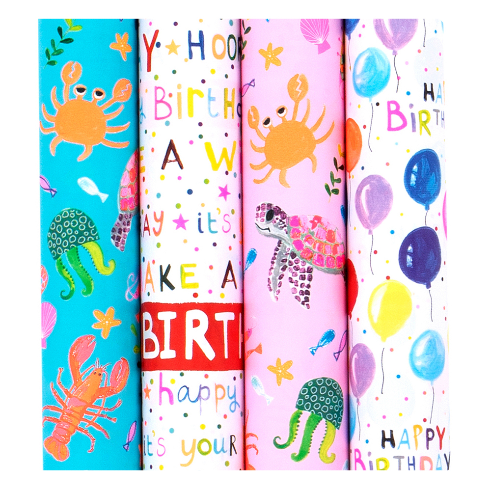 Roll Wrap (2M): Birthday 3 Assorted Designs