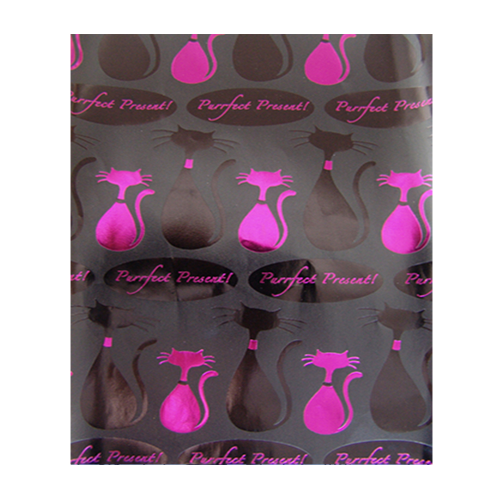 Wrap (Sheet): Black Purple Cats