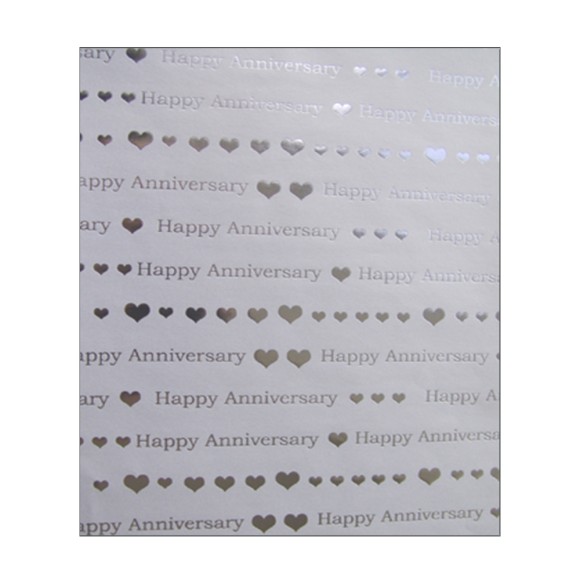 Wrap (Sheet): Anniversary Silver White
