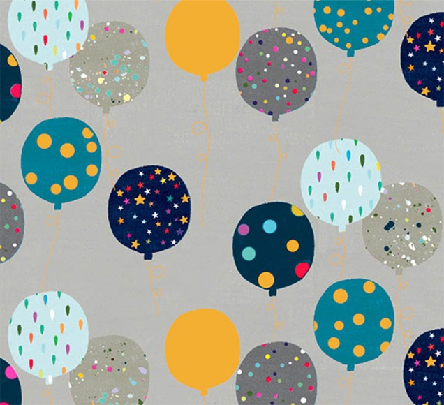Wrap (Sheet): Paper Salad Balloons Grey