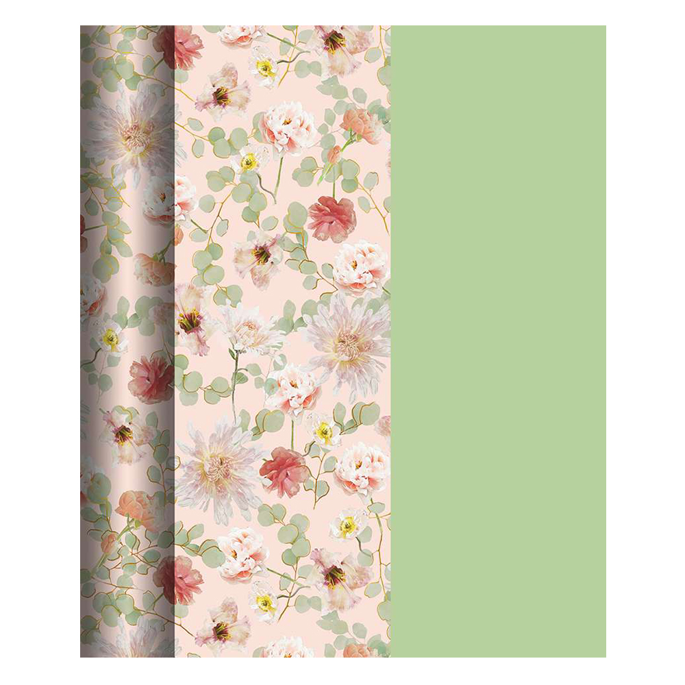 Roll Wrap (2M): Soft Floral Reversible