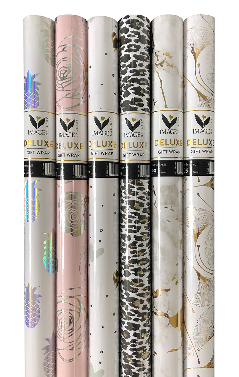 Roll Wrap (2M): Deluxe 3A 6 Assorted Designs