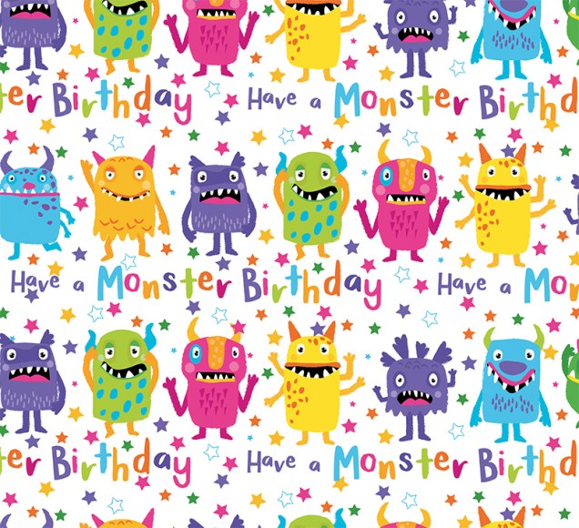 Wrap (Folded): Birthday Monsters