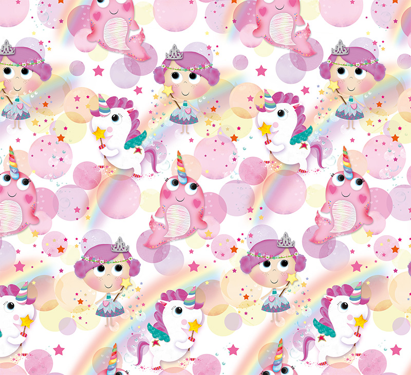 Wrap (Folded): Unicorns