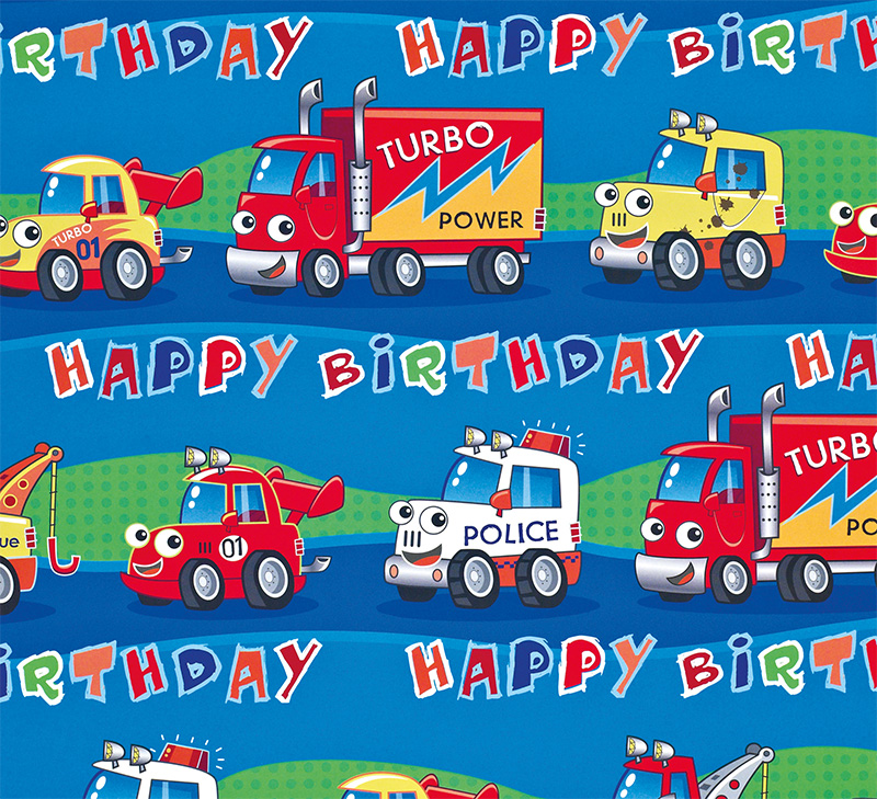 Wrap (Folded): Happy Trucks