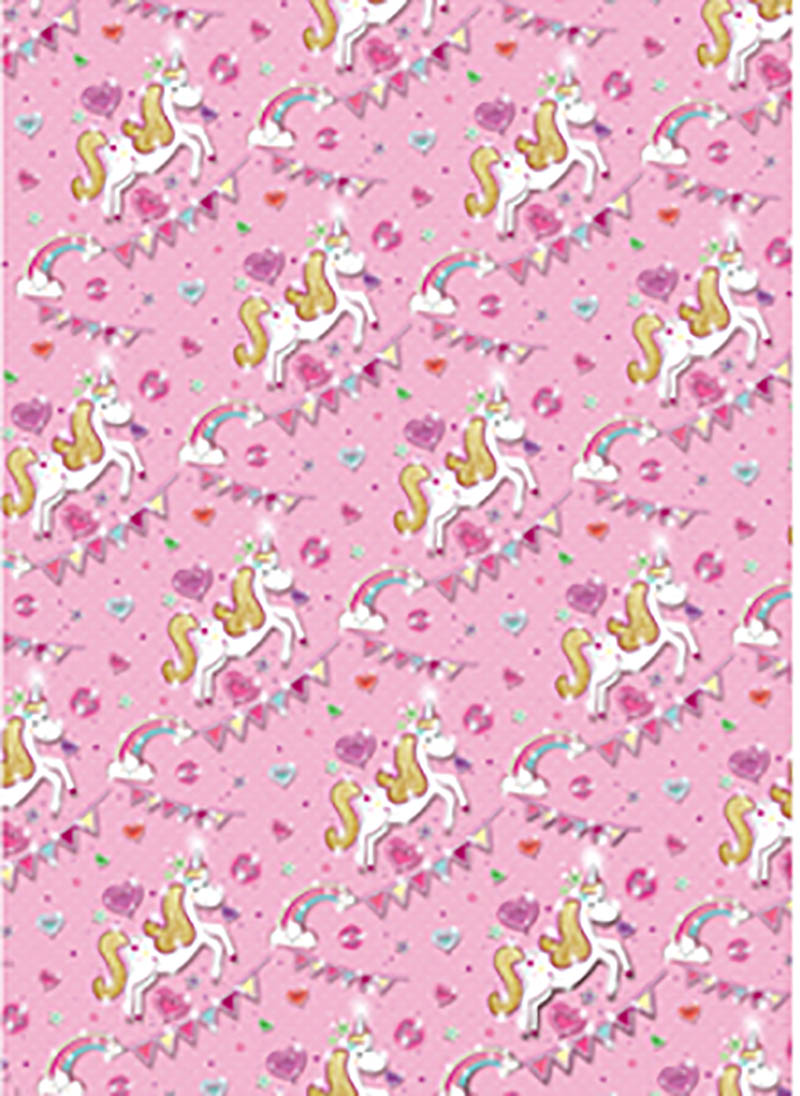 Wrap (Folded): Birthday Girl Unicorns