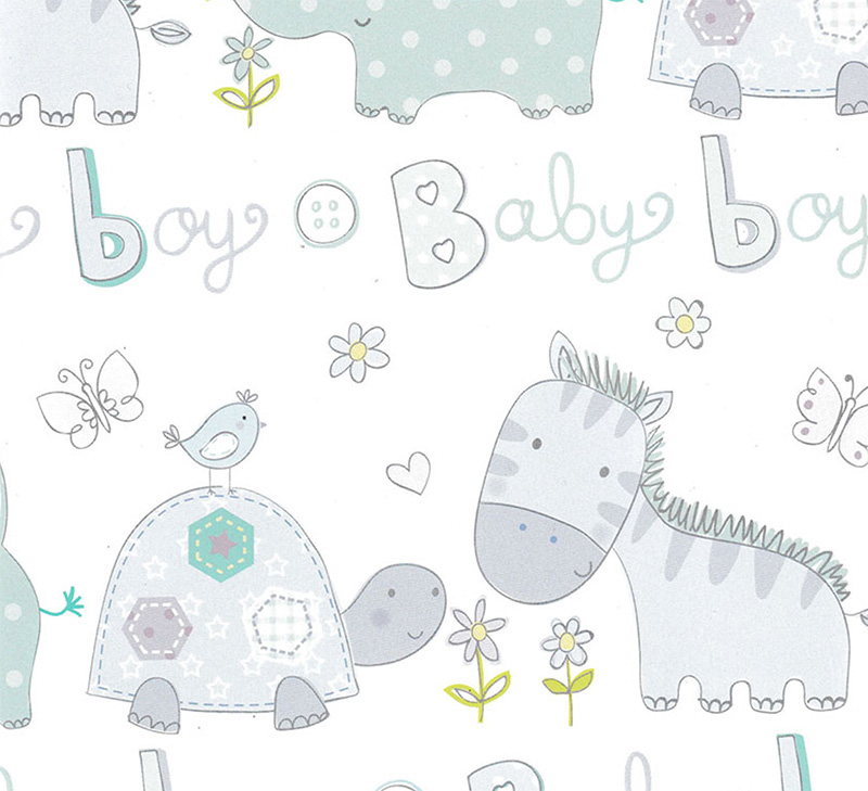 Wrap (Folded): Baby Boy Elephants