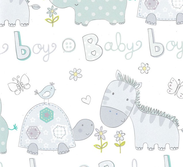Wrap (Folded): Baby Boy Elephants