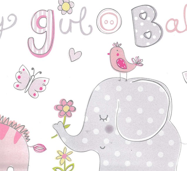 Wrap (Folded): Baby Girl Elephants