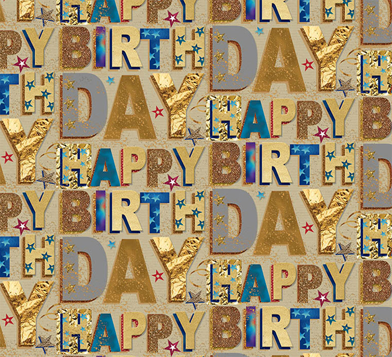 Wrap (Folded): Male Happy Bthday