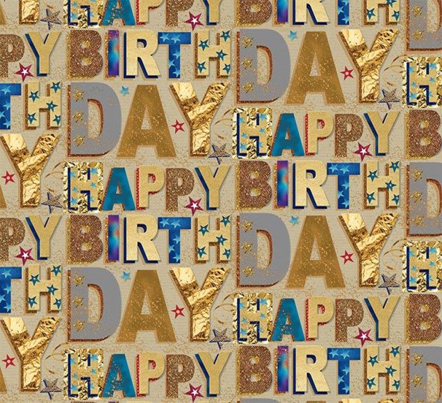 Wrap (Folded): Male Happy Bthday