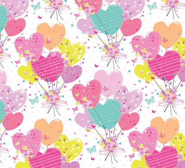 Wrap (Folded): Birthday Female Hearts