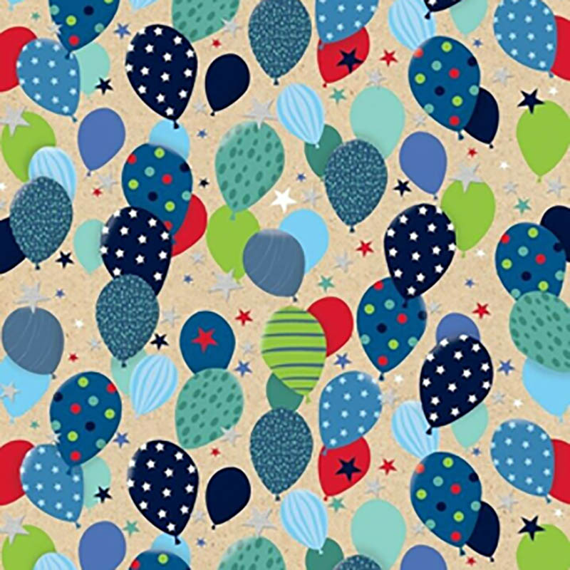 Wrap (Folded): Happy Bthday Balloons