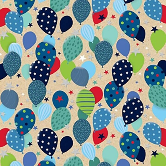 Wrap (Folded): Happy Bthday Balloons