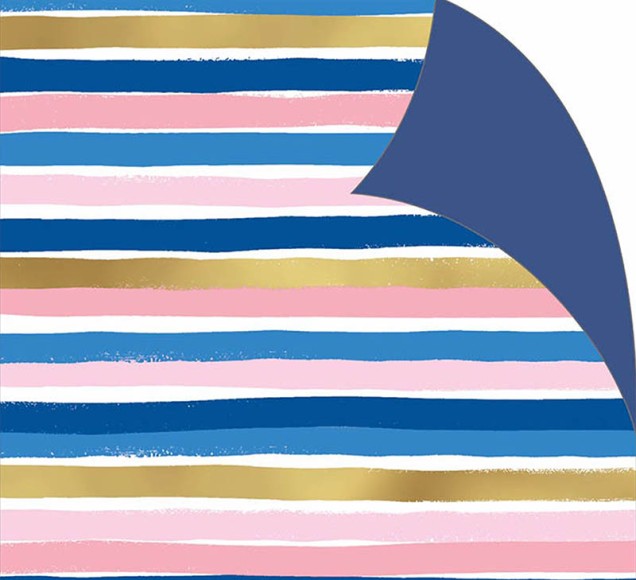Wrap (Folded): Blue Pink Stripes