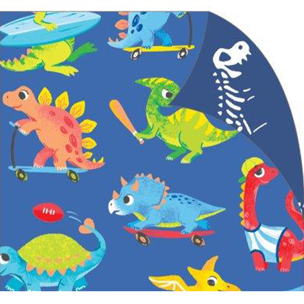 Wrap (Folded): Sporty Dinosaurs