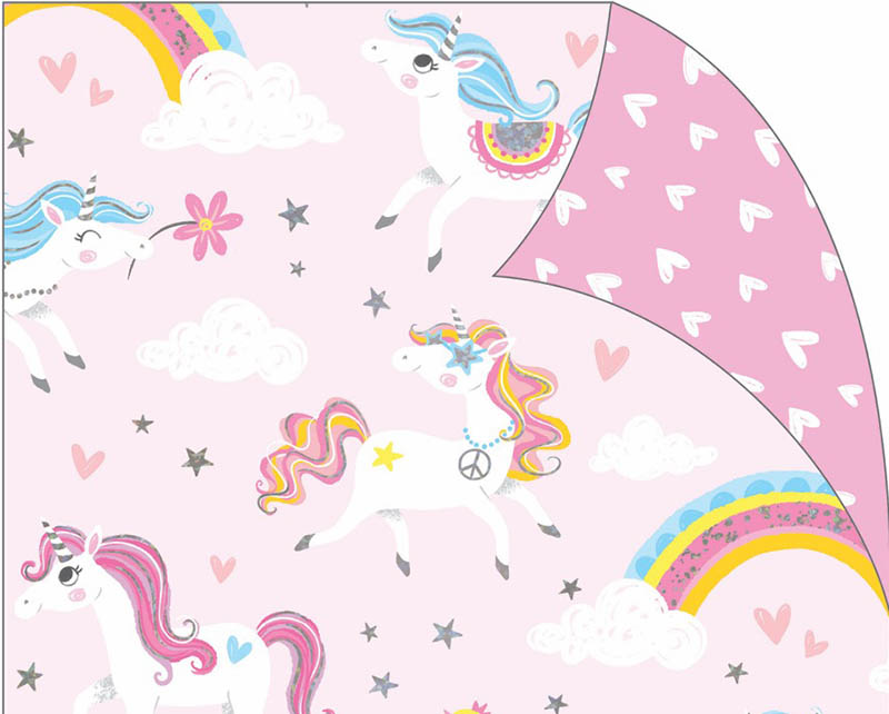 Wrap (Folded): Juv Girl Unicorn Magic