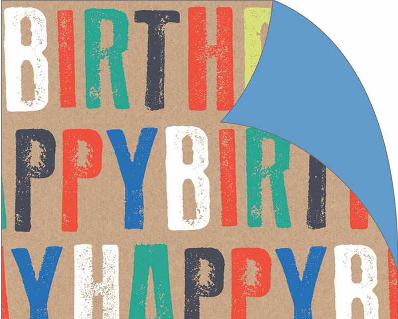 Wrap (Folded): Male Letterpress Kraft