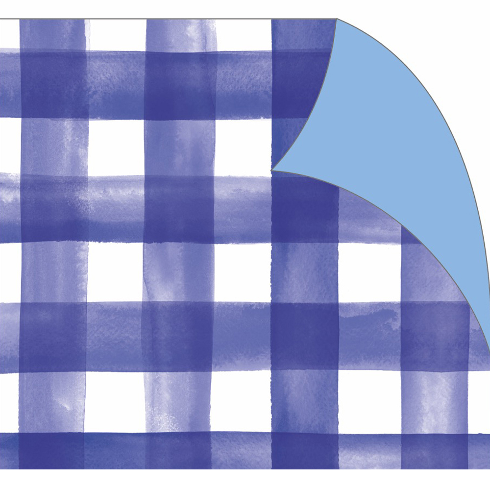 Wrap (Folded): Blue Ink Gingham