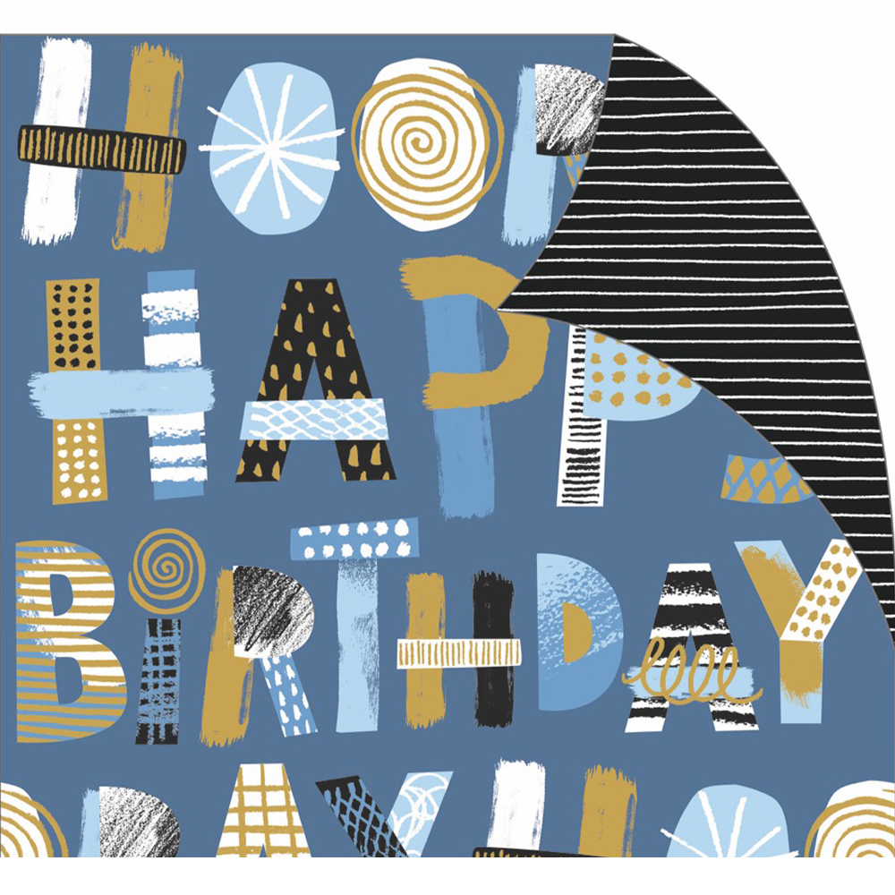 Wrap (Folded): Scribbled Hooray Blue