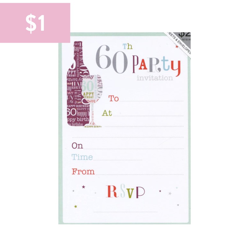 Hallmark Party Invitations 60th Birthday