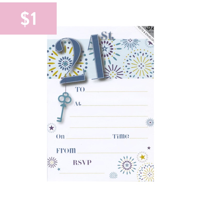 Hallmark Party Invitations 21st Birthday Male