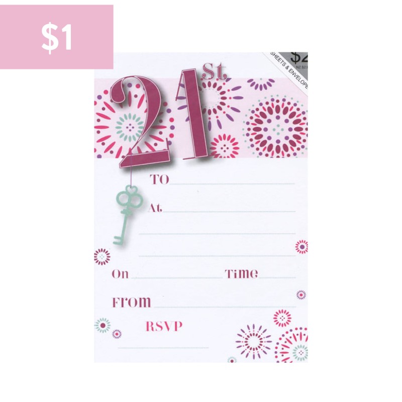 Hallmark Party Invitations 21st Birthday Female