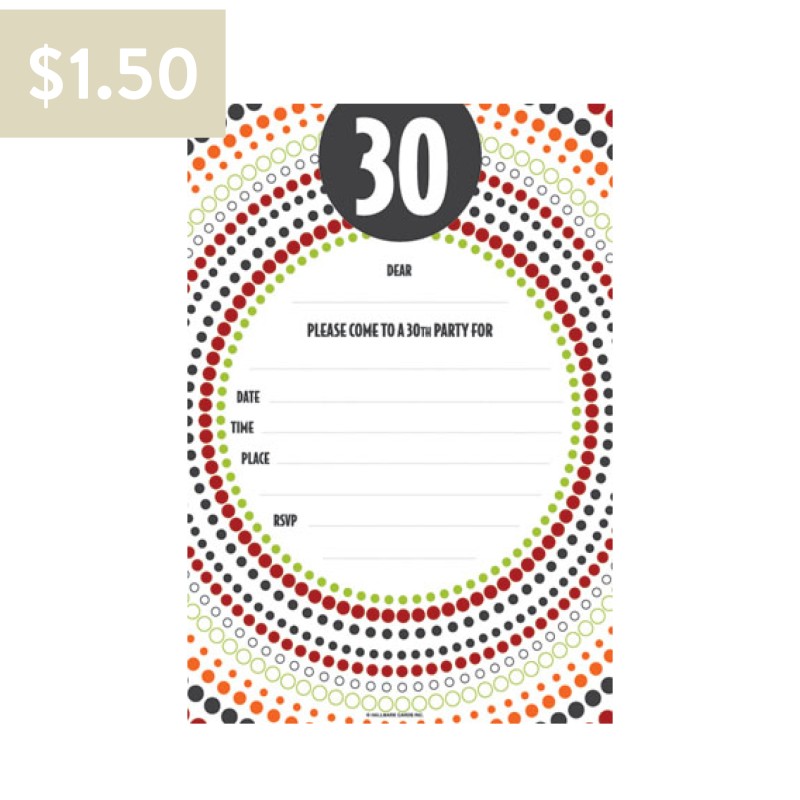 Hallmark Party Invitations 30th Birthday