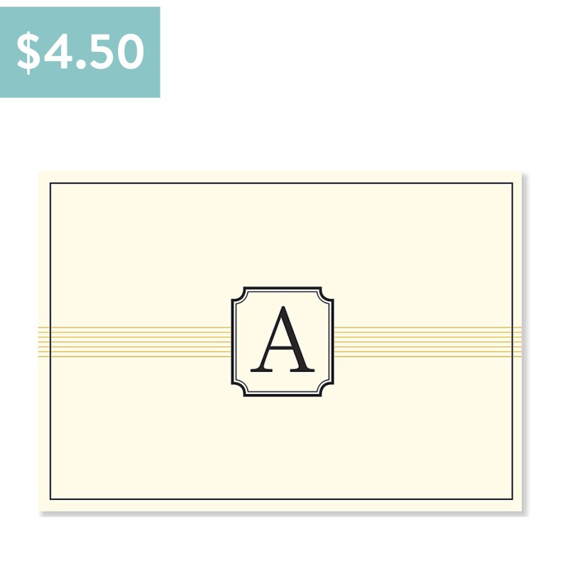 Monogrammed Boxed A Notecards