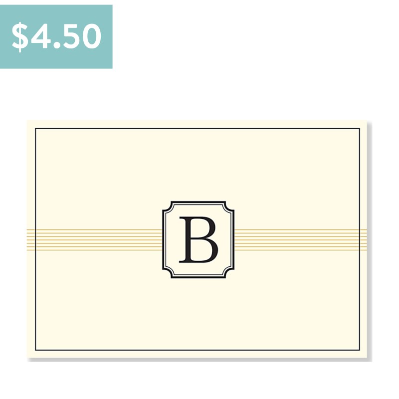 Monogrammed Boxed B Notecards