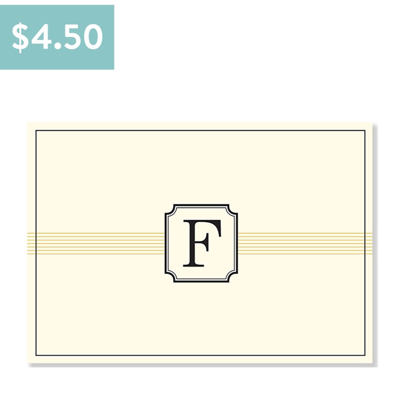 Monogrammed Boxed F Notecards