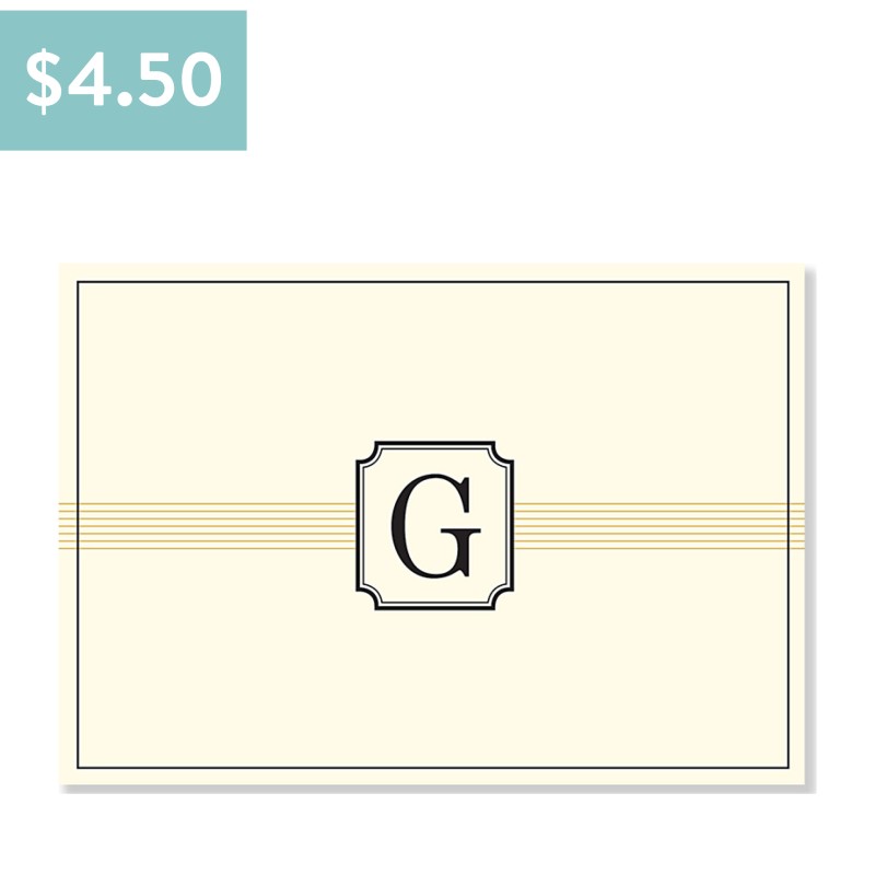 Monogrammed Boxed G Notecards
